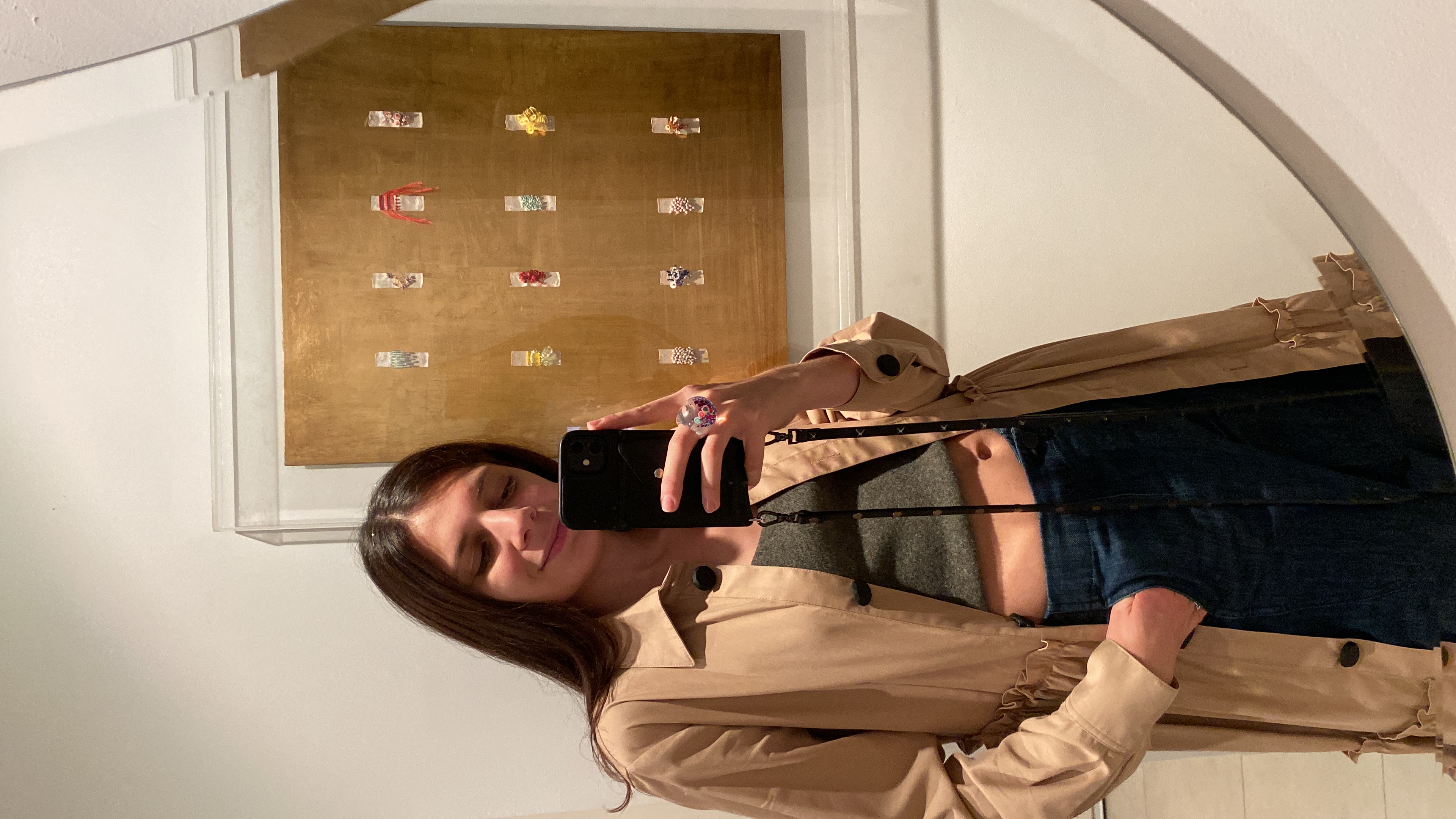 Teresita Castelli, artist from Buenos Aires, in her studio